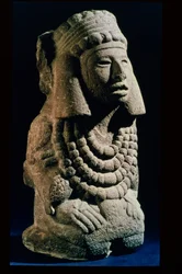 La diosa Chalchihuitlicue, encontrada en el Valle de México, 1300-1500 d.C.